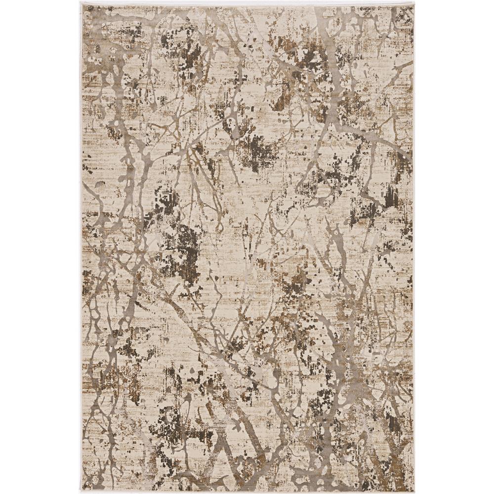 KAS 6521 Crete 9 ft. 6 in. X 13 ft. Area Rug in Ivory/Gold Highland